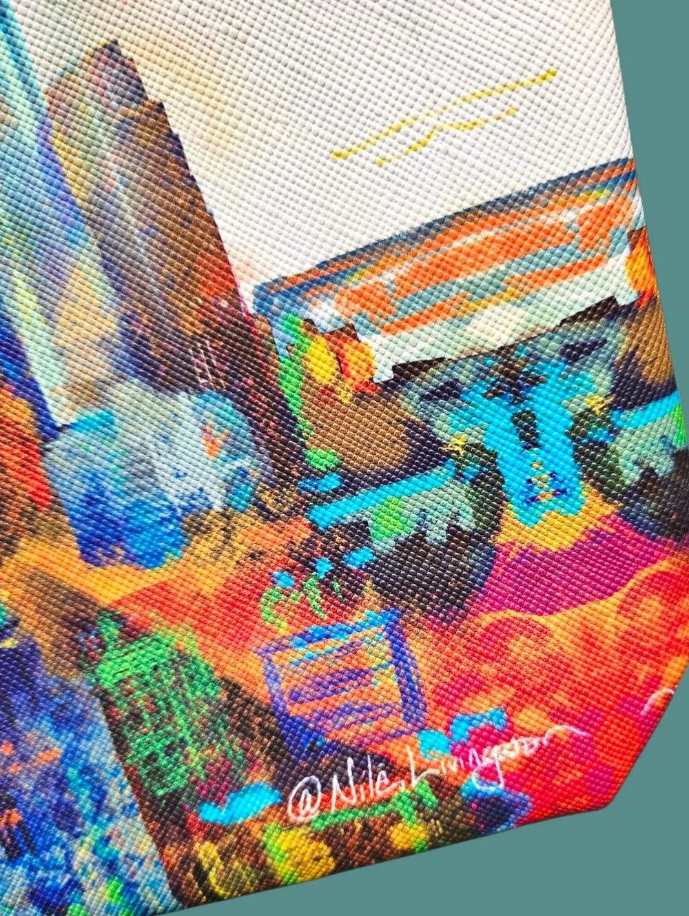 Nile Livingston Mural Arts Philadelphia Skyline Zip Pouch New - Picture 3 of 8